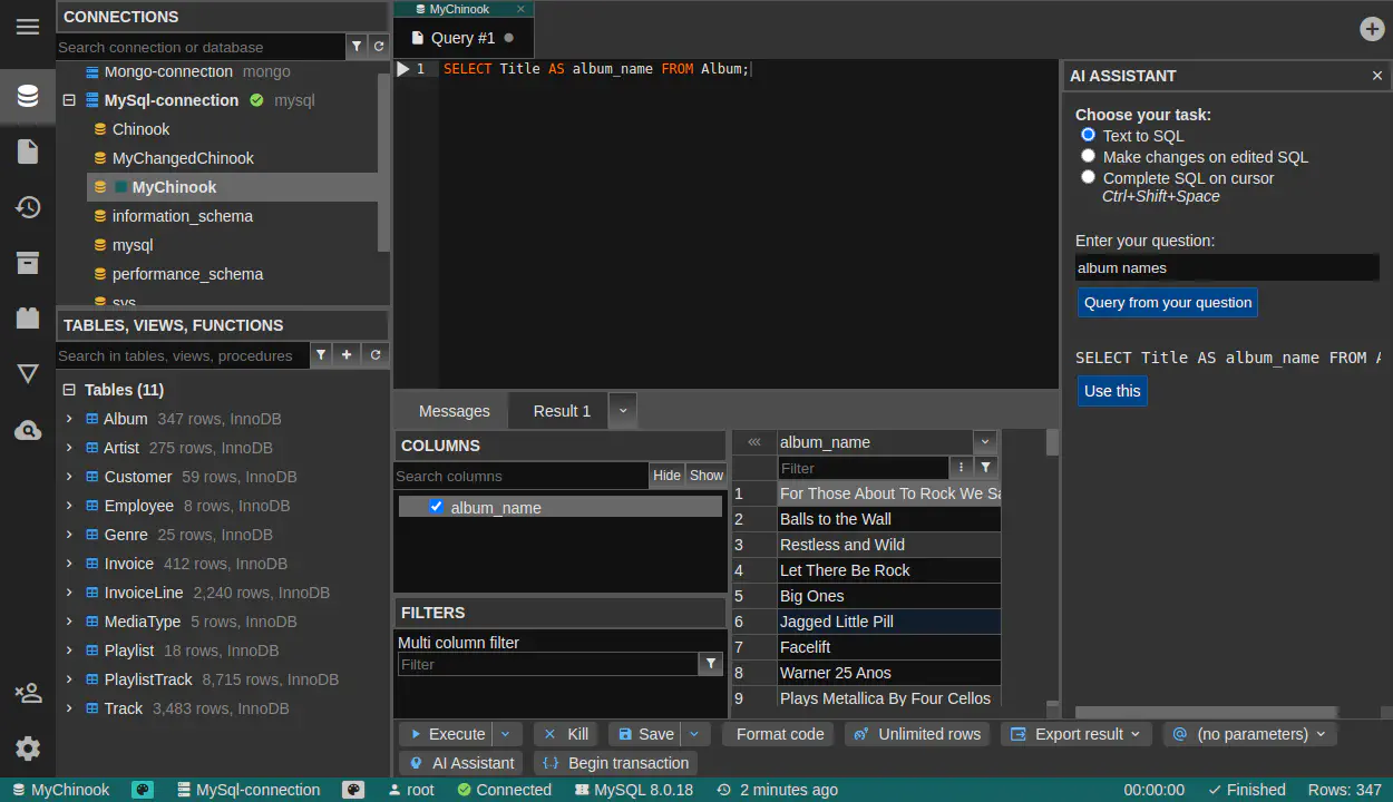 DbGate - ai assistant
