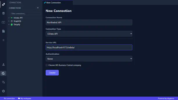 DbGate Central - Connect to API endpoints