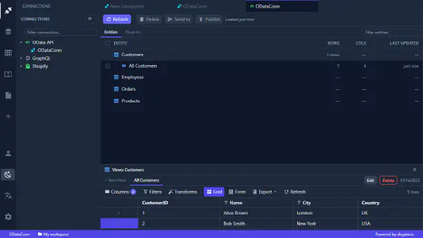 DbGate Central - Browse and edit data in a powerful grid