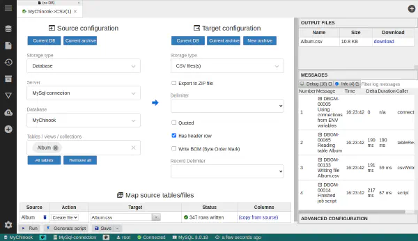 CSV エクスポート