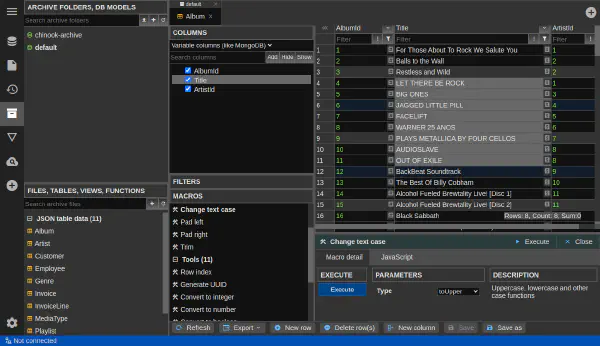 マクロプレビュー付きデータアーカイブエディター