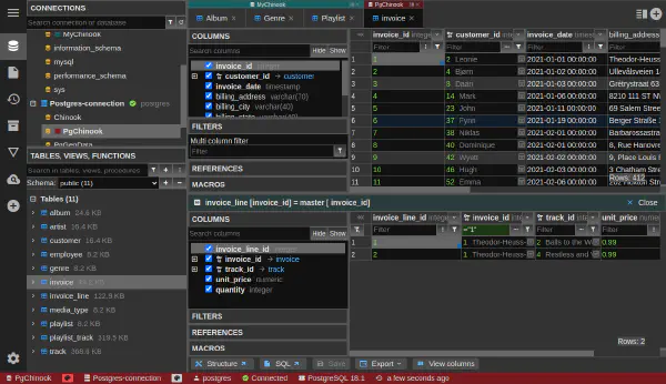 マスター／詳細ビュー