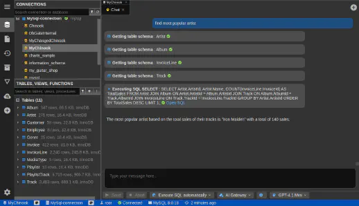 DbGate - database chat