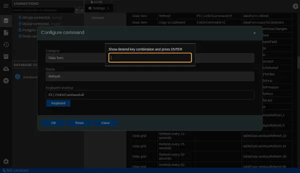 Konfigurácia klávesových skratiek