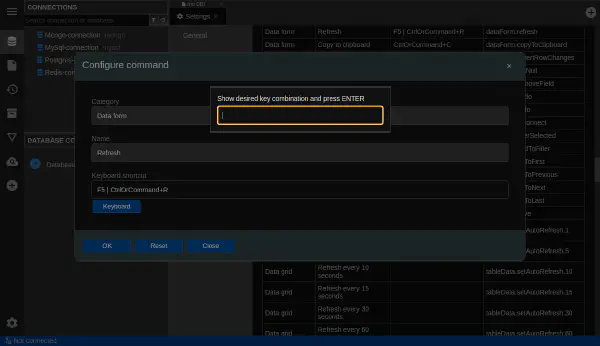キーボードショートカットの設定