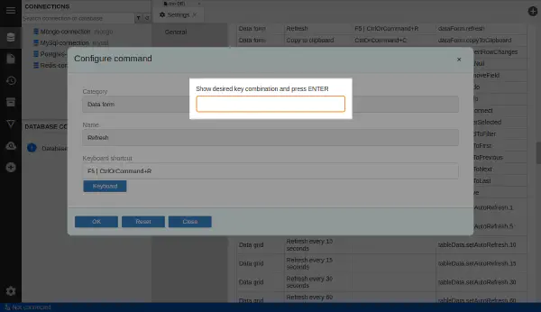 キーボードショートカットの設定