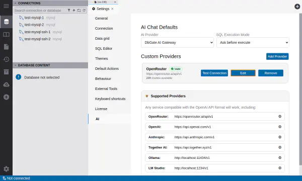 LLM 공급자 설정