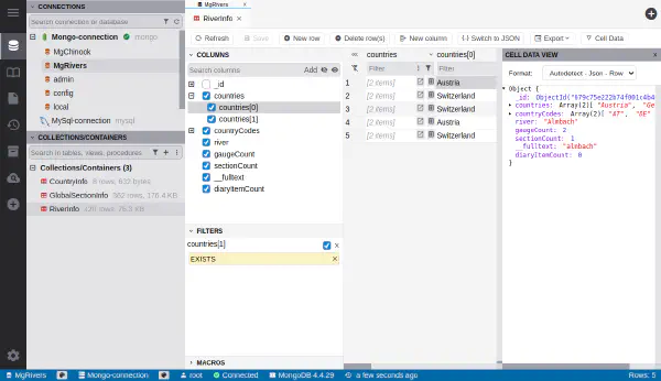 MongoDB 컬렉션 탐색 및 확장