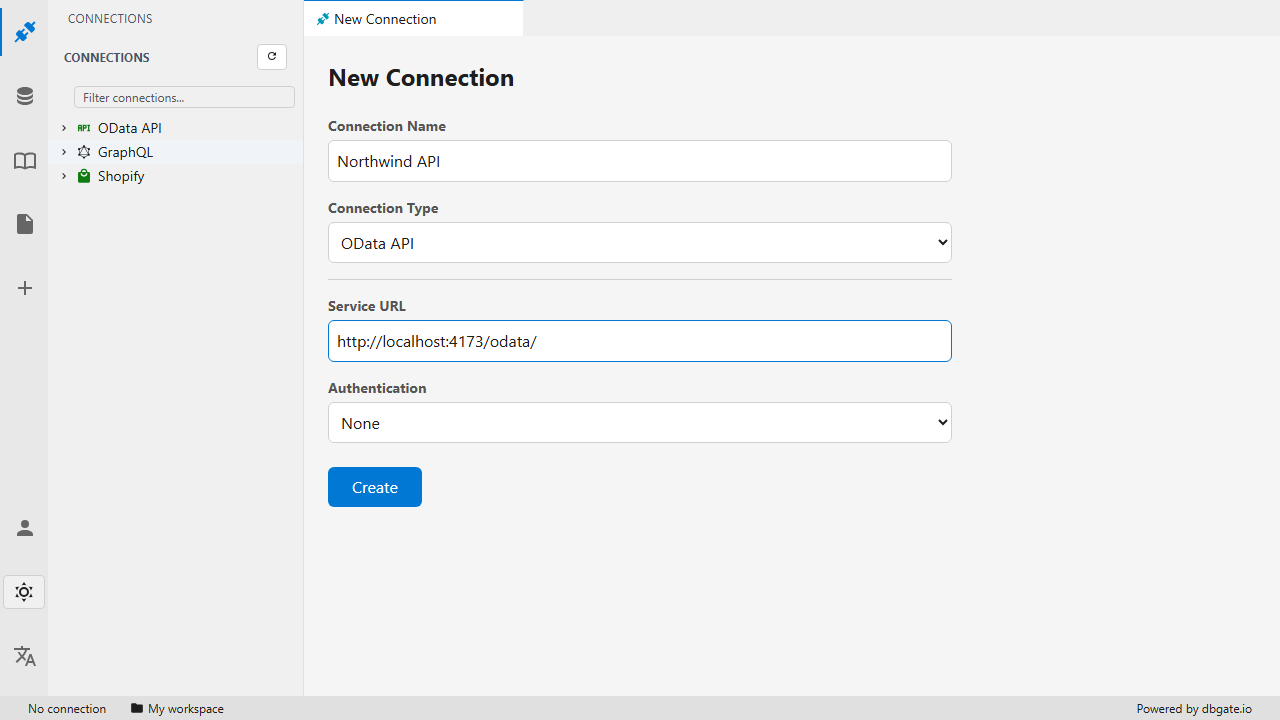 Connect to an API endpoint and start exploring