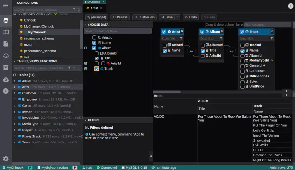 중첩된 데이터를 가진 퍼스펙티브