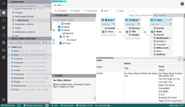 중첩된 데이터를 가진 퍼스펙티브