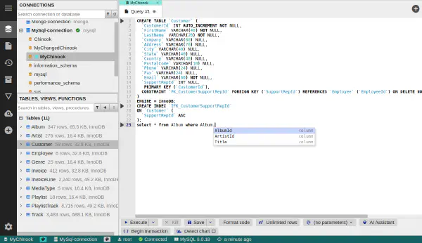 クエリエディター