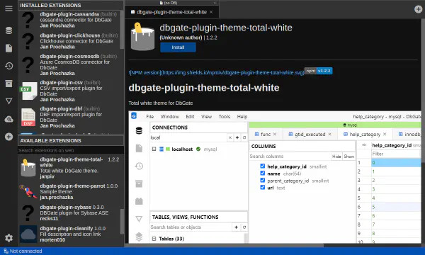 MS Excel プラグインの詳細を表示