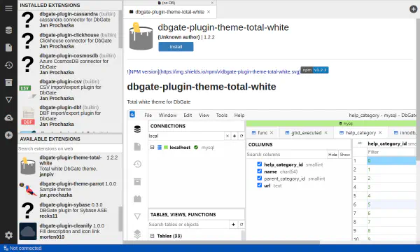 MS Excel プラグインの詳細を表示